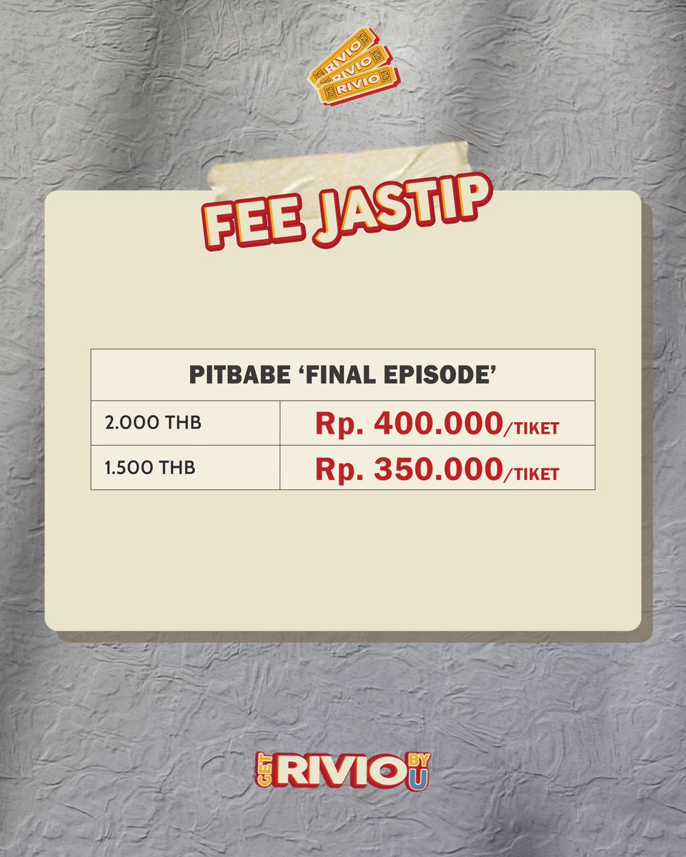 Get Rivio by U | Jastip Tiket Konser ๐ซ tweet media