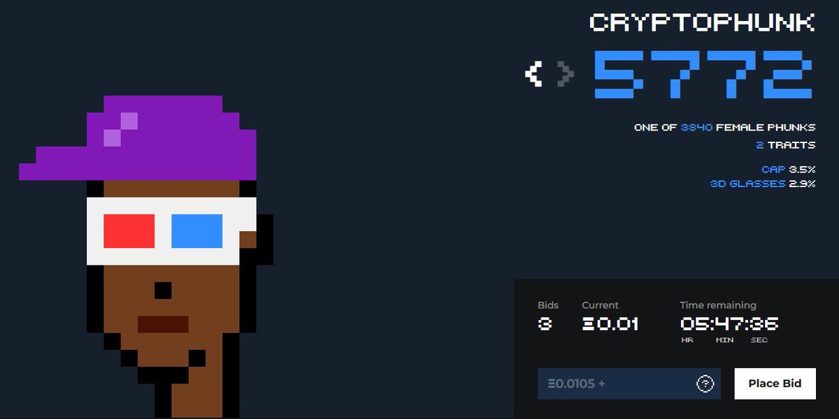 Not long to go to bid on this Dank 3D Glasses Phunk ⏳

Get your bid in and set her PHREE 🔥

Bid here 👉 phunks.auction

Built by Phunks for Phunks 💪

C R Y P T O P H U N K S