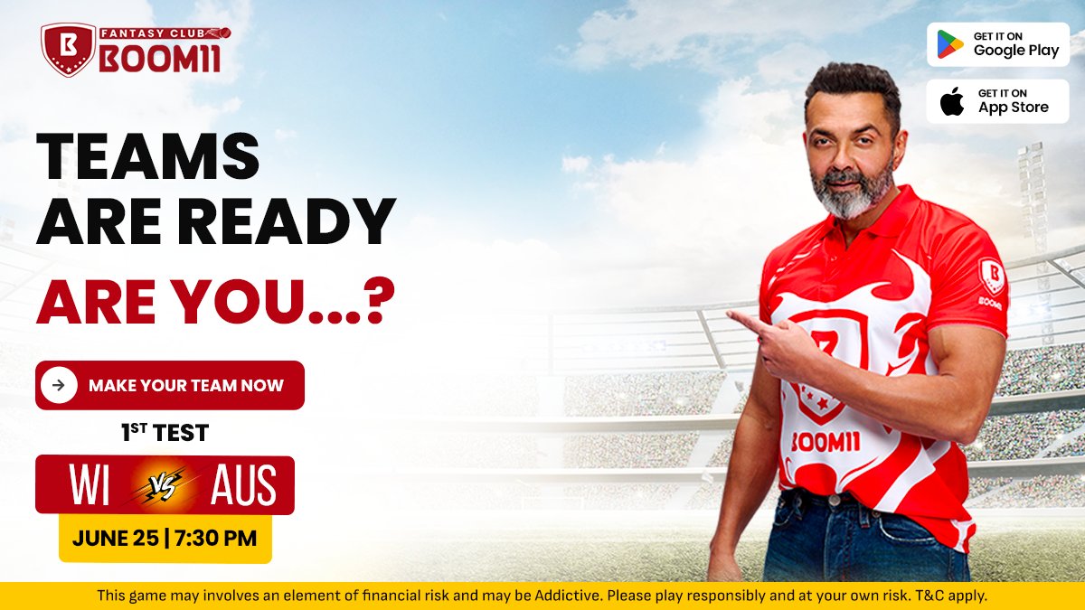 official_boom11's tweet image. 🎯 The Pitch is Set, Legends are Ready!

🏆 It’s Your Turn — Build Your Team Now!

boom11.co.in/boom11.apk

#AustraliaTourofWestIndies #JoinMegaContest #WIvsAUS #Boom11
