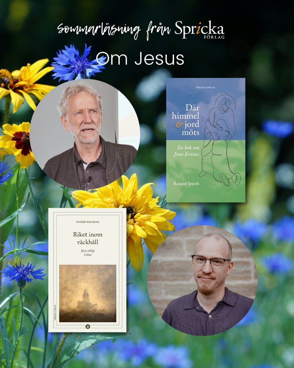 Sommarläsning från Spricka förlag – om Jesus:

Roland Spjuth: 𝘋𝘢̈𝘳 𝘩𝘪𝘮𝘮𝘦𝘭 𝘰𝘤𝘩 𝘫𝘰𝘳𝘥 𝘮𝘰̈𝘵𝘴
Patrik Hagman: 𝘙𝘪𝘬𝘦𝘵 𝘪𝘯𝘰𝘮 𝘳𝘢̈𝘤𝘬𝘩𝘢̊𝘭𝘭

Läs mer: spricka.se

#sprickaförlag #boktips #rolandspjuth #patrikhagman
