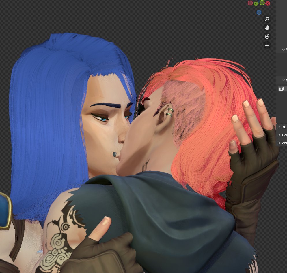 sergiogGonzoM's tweet image. recreating some sketches of the CaitVi scene WIP