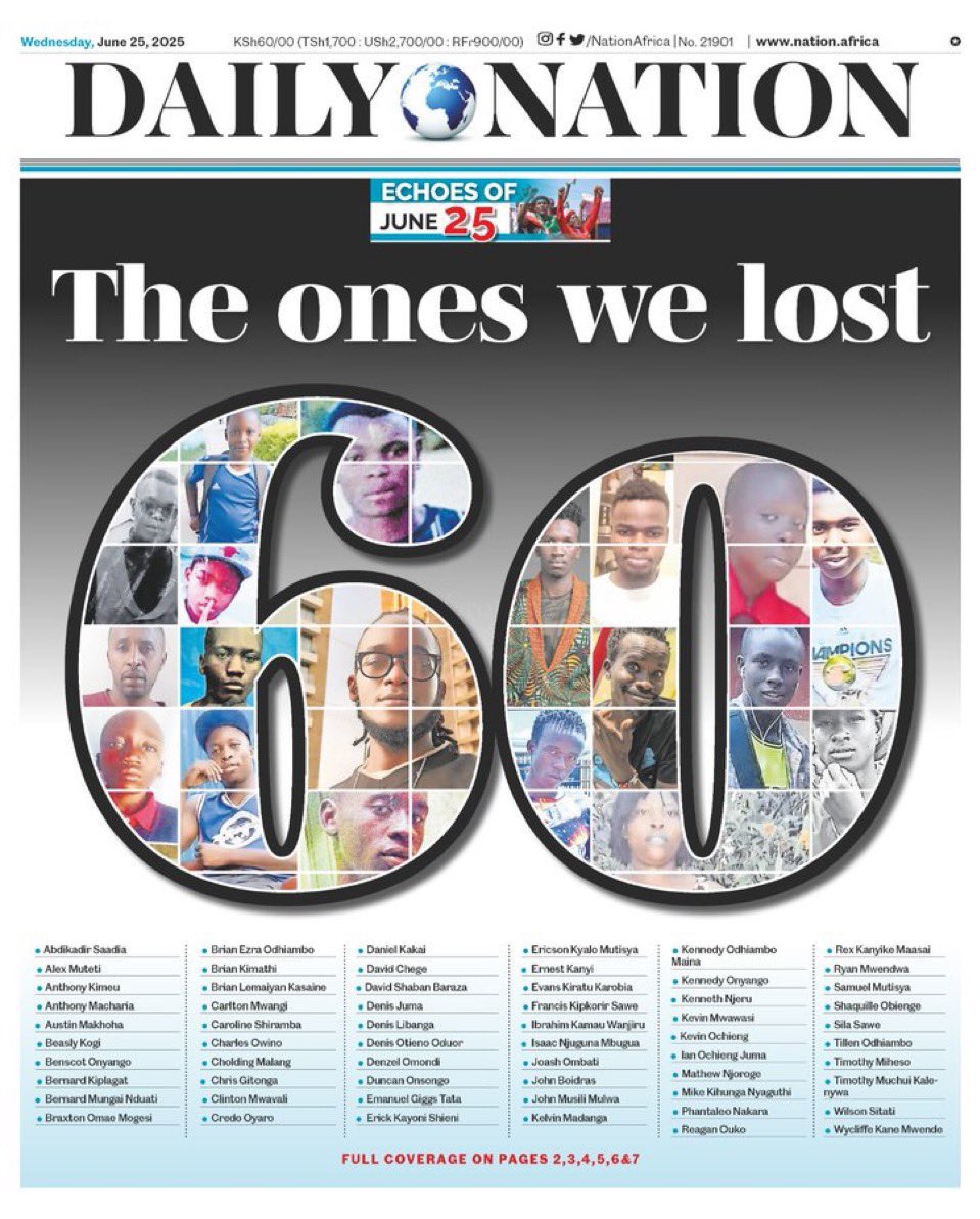 Young lives that should have been the light of their families have had their lights tragically dimmed.
May they go well.
May justice truly be our shield and defender.
#SiriNiNumbers