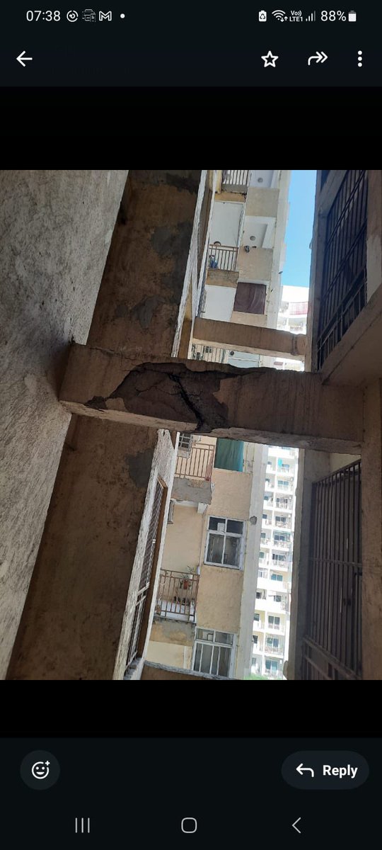 <a href="/vanya_reporter/">Vanya Dixit</a> <a href="/AmarUjalaNews/">Amar Ujala</a> <a href="/CMOfficeUP/">CM Office, GoUP</a> <a href="/dmgbnagar/">DM NOIDA Gautam Buddha Nagar</a> <a href="/noida_authority/">NOIDA Authority</a> <a href="/SikkaGroup/">Sikka Group</a> .When Mahagun Moderne number will come. It’s required here at urgent basis. I am informing <a href="/CeoNoida/">CEO, NOIDA Authority</a> <a href="/dmgbnagar/">DM NOIDA Gautam Buddha Nagar</a> <a href="/PankajSinghBJP/">Pankaj Singh</a> through this tweet. Any mishap will make them also accountable. Please see photo of pillar. Illegal AOA took hand over without audit.#Responsibility.