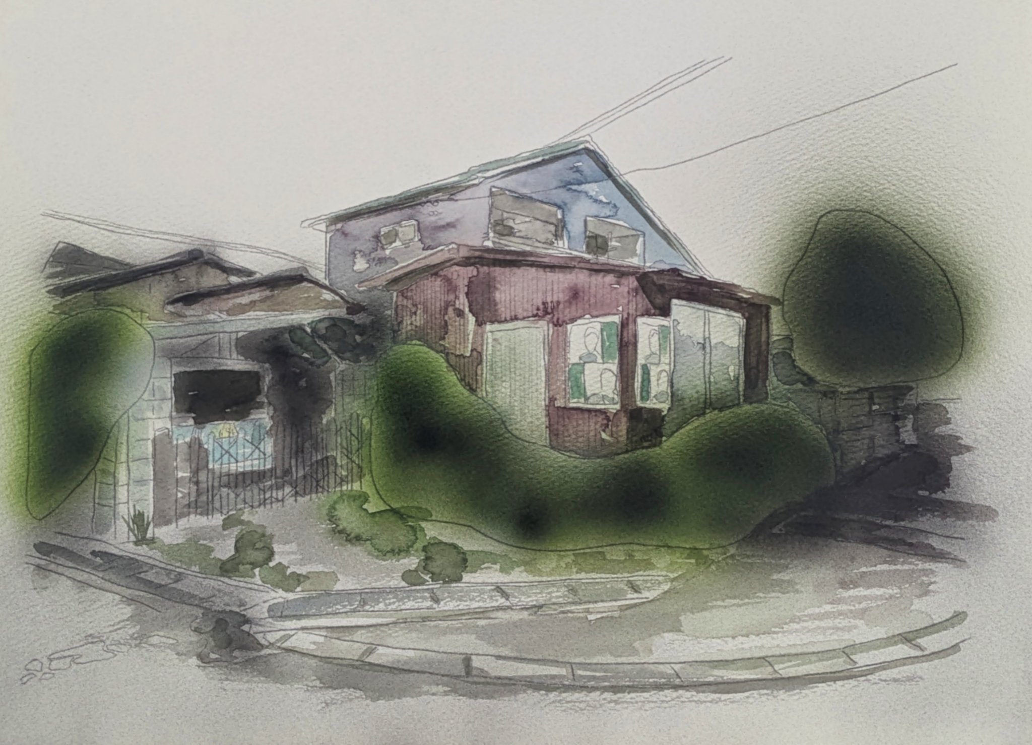 繁野三郎「春告魚（ニシン）」水彩画・8号 絵画買取・販売の小竹美術
