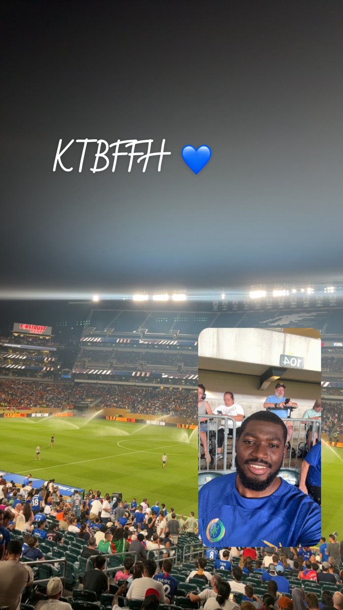 Pawn ♟️ (@_iamodb) on Twitter photo Finally got to see <a href="/ChelseaFC/">Chelsea FC</a> play
Frame 1: Arrival
Frame 2: Selfie with the starting 11
Frame 3: COLD 🥶 PALMER (sadly, he didn’t play)
Frame 4: #KTBFFH 💙 Finally got to see <a href="/ChelseaFC/">Chelsea FC</a> play
Frame 1: Arrival
Frame 2: Selfie with the starting 11
Frame 3: COLD 🥶 PALMER (sadly, he didn’t play)
Frame 4: #KTBFFH 💙