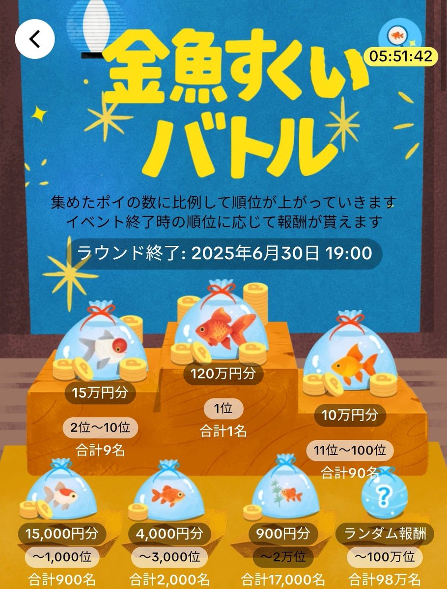 金魚すくいバトル
餅つきバトルと同時開催中🔥

金魚のポイを貯めてるマン
今回も頑張ろう

今日のポイ
lite.tiktok.com/t/ZSkKpNHBR/

余裕出たら
みんなのリンクを踏んでいく。

行くぜやるぜ金魚すくい
魚釣りイベもまた来ないかな
lite.tiktok.com/t/ZSkKpNHBR/

🍯コメ欄ご自由に
🍯お気軽に