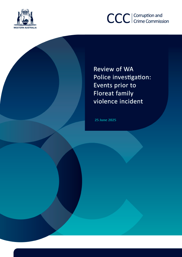 The Corruption and Crime Commission today tabled in Parliament its review of the WA Police investigation into the events leading up the Floreat Shooting.

Read the media release: ccc.wa.gov.au/sites/default/…
 
Read the report: ccc.wa.gov.au/sites/default/…