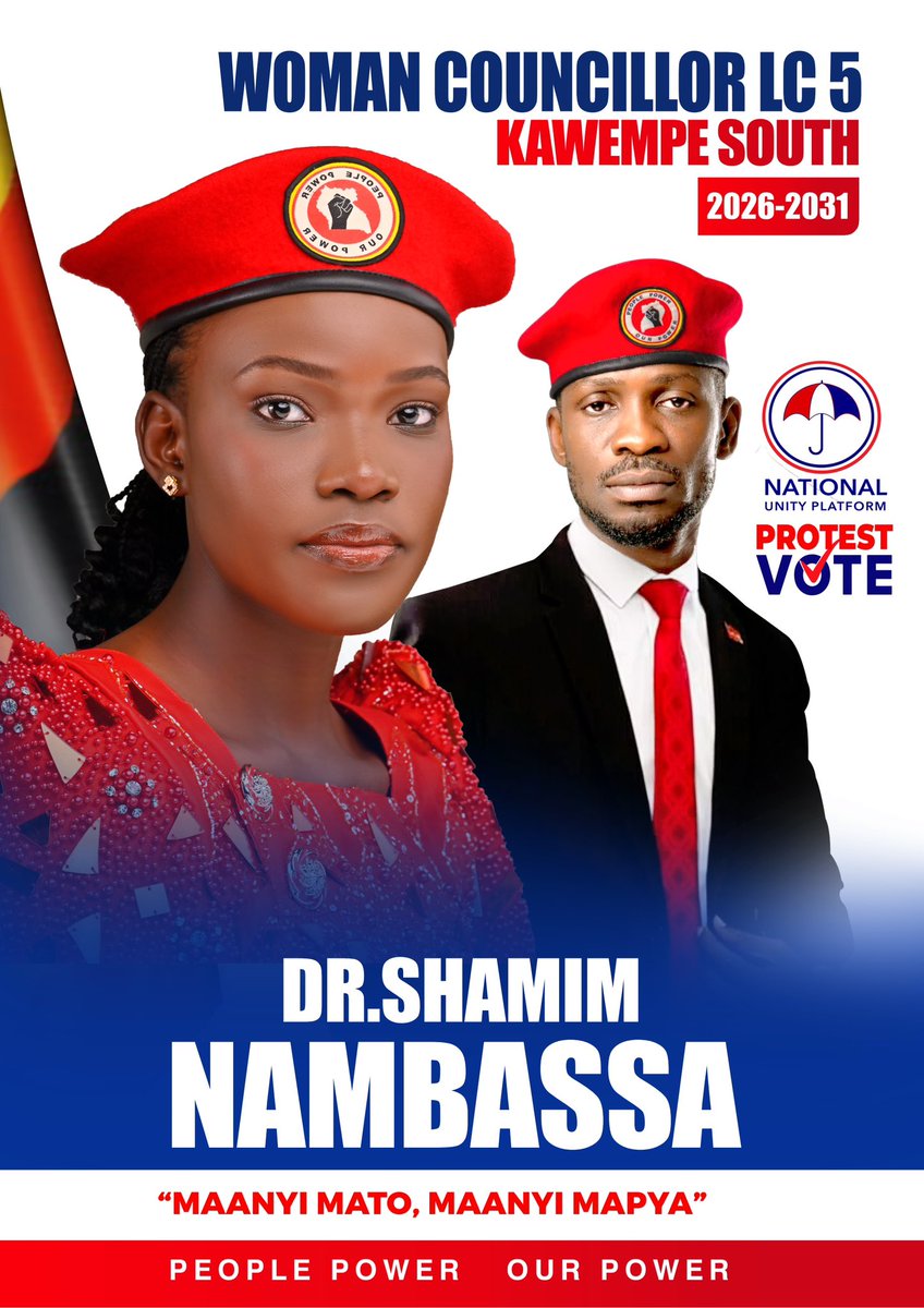 Dr. Shamim Nambassa (@shamimnambassa) on Twitter photo Up and grateful 😊
Good morning friends, ensonga ya “prosted” vote ✊
#ProtestVoteUg2026 Up and grateful 😊
Good morning friends, ensonga ya “prosted” vote ✊
#ProtestVoteUg2026
