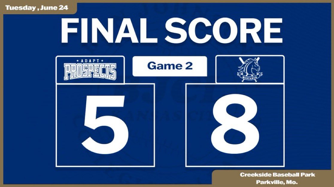 Milgram Mustangs RHP James Dulle (<a href="/JamesDulle12/">James Dulle</a> / <a href="/KCKbaseball/">KCK Baseball</a> ) went the distance, registering seven strikeouts, to earn the win over the Adapt PT Prospects. #BJCL