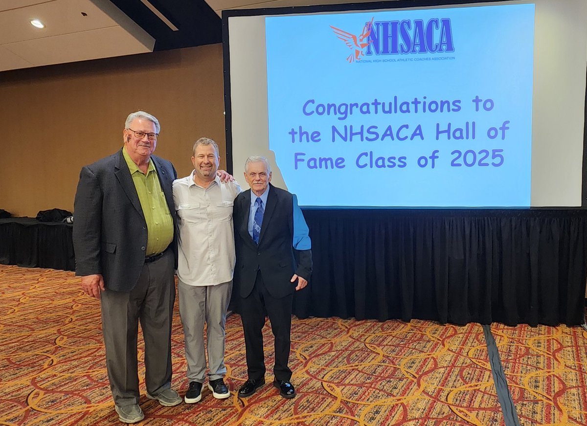 NebraskaCoach's tweet image. Honored to celebrate the induction of two legendary coaches from the state of Nebraska as members of the @nhsaca Hall of Fame Class of 2025 - Coach Dan Sorge & Tom McCann.