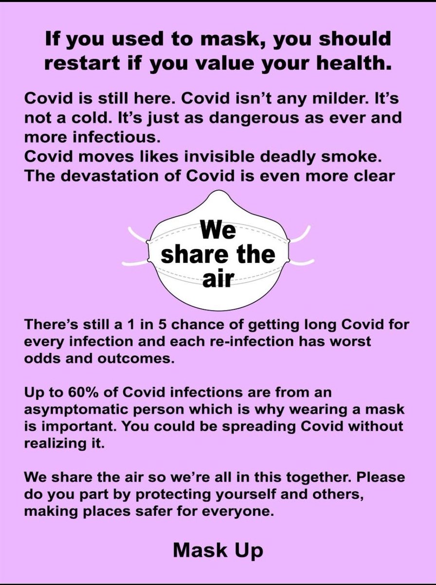 pjhn22's tweet photo. @ZohranKMamdani What about prevention of illnesses? Airborne covid is causing long covid. Prevent w n95 respirators  #CovidIsNotOver #GetLoud 
#Masking #MaskWeek #LongCovid #InfectionPrevention #PublicHealth #CommunityHealth #CleanAir #N95
#BringBackPublicHealth #CallForPublicHealthAction https://t.co/V4YdLmUi5I