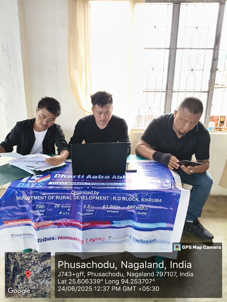 Phek_DC's tweet photo. Awareness and Benefit Saturation Camp for Dharti Aaba Janbhagitari Abhiyan at Phusachodu Village availing services from Rihuba, Thipizu, Phusachodu and Kikruma #Day 6 https://t.co/RsiS8owRBZ