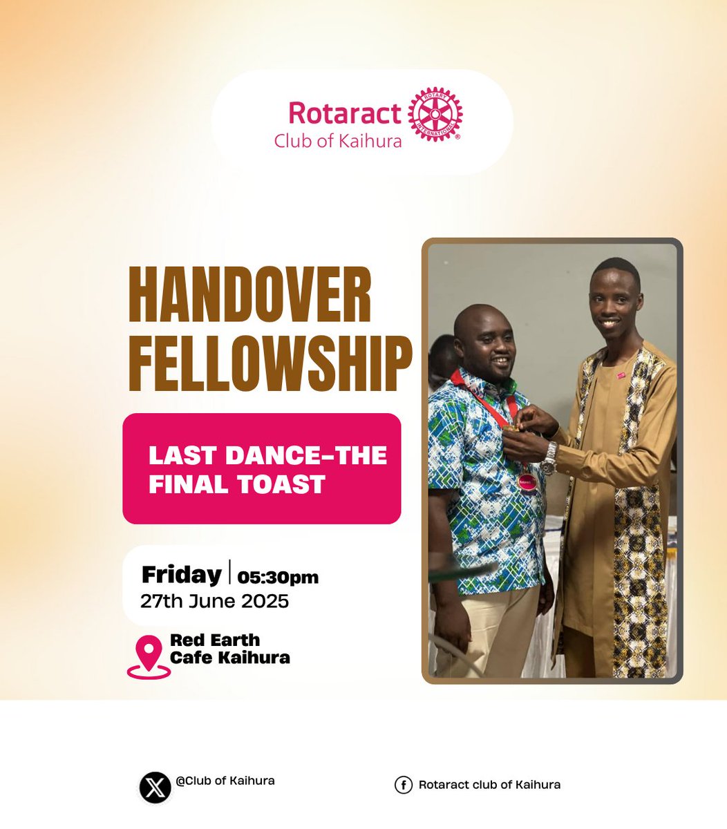It's the Last Magical Dance!
The Final Toast from the Magical team is here
We came
We served
We did the magic 
And now we sign one
We aren't leaving but changing the delegation !!
Join us this Friday at 5:30pm
#Kaihuratotheworld
#KaihuramagicFridays
#Empaakolabders
#UniteD9213Ug