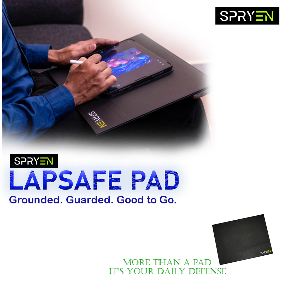 SpryenSolutions's tweet photo. Are you spending 8+ hrs/day on your laptop? 💻

Radiation. Heat. EMF. ⚠️ It’s real—and it adds up.

The Spryen LapSafe Pad is your daily defense:

 ✔️Blocks EMF
 ✔️Grounds energy
 ✔️Reduces heat
 ✔️Sleek + travel-friendly

#LaptopSafety #DigitalHealth #computer #protection https://t.co/Oykx7DEdJr