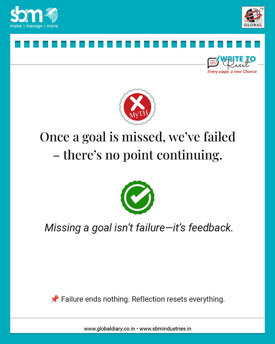 sbm_industries's tweet image. Not every goal will be met—and that’s okay.
📖 Writing about what worked (and what didn’t) helps teams reset without blame.
Progress isn’t perfect. It’s reflective.
Join @SBM_Industries in the #WriteToReset campaign.
Every page, new chance.
#GoalResilience #SmartWorkTools