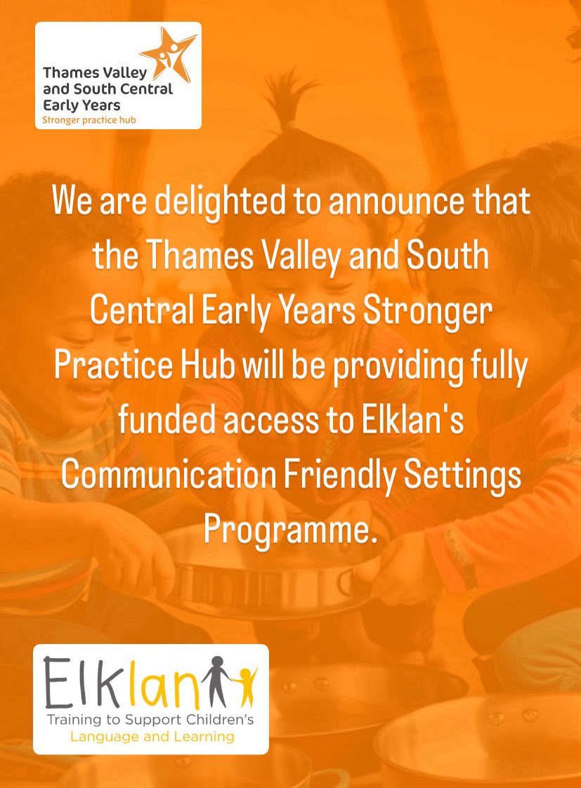 tveysph's tweet photo. An opportunity for your school or setting to take part in fully funded training for 2 staff to become Lead Communication Practitioners with Elklan. Additional info on this link: https://t.co/coi3p39PhS
#communicationandlanguage #eyfs #freeCPD #earlyyearsteachers https://t.co/GzkMD9VaNP