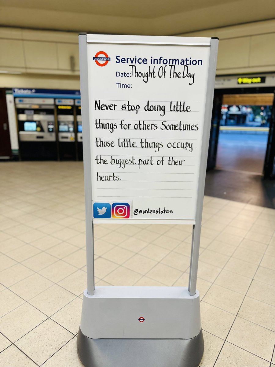 Wednesday 25th June 2025 Thought Of The Day From Morden Underground Station