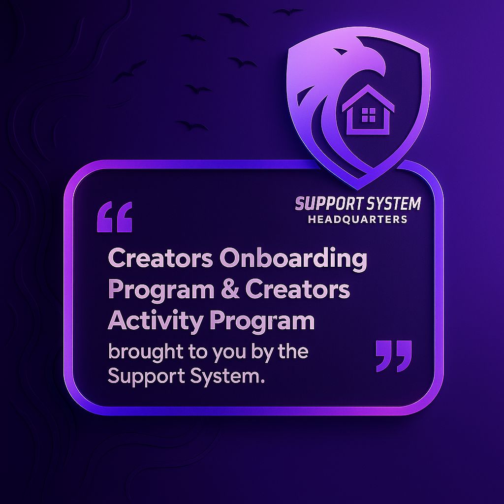 The Creator’s Activity Program (CAP) and The Creator’s Onboarding Program (COP) are still actively ongoing at <a href="/SSWEB5PW/">The Support System HQ</a>.

Our very first space, titled "From Newbie to Pro-Creator," served as a grand opening; an introduction that unveiled the exciting lineup of activities set to
