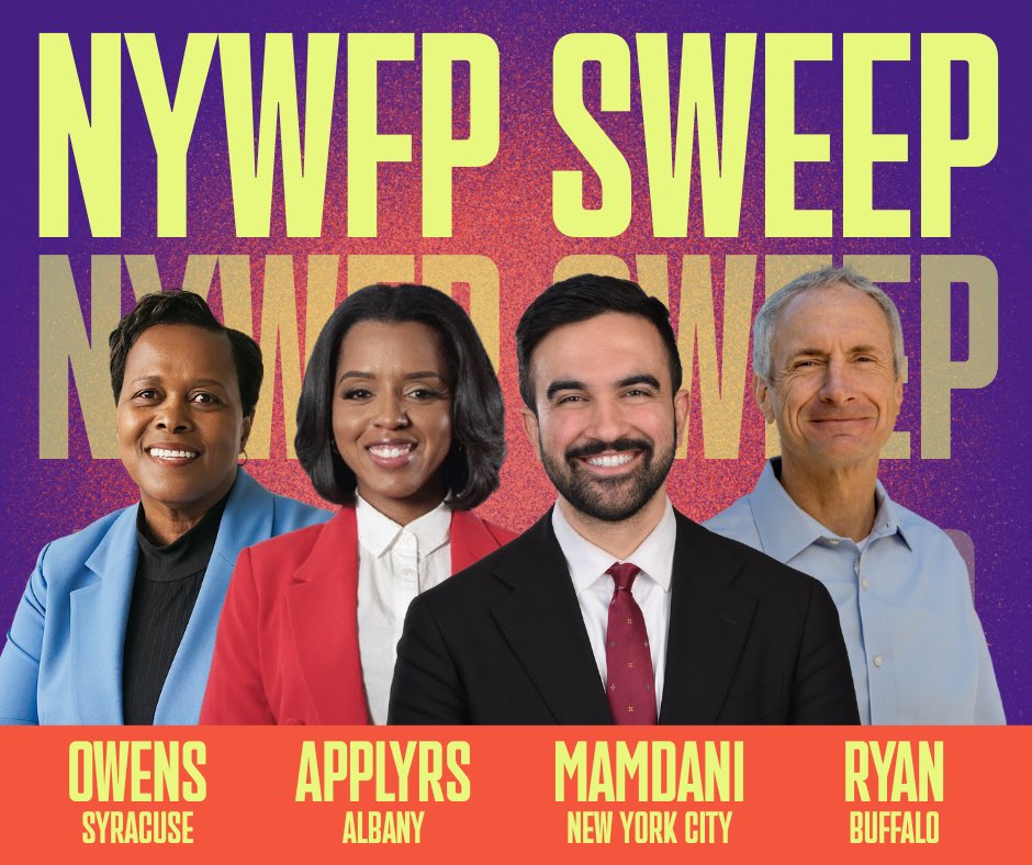 NYWFP's tweet image. “When you run candidates that put working families at the center of their vision, they win.” 🌟🙌