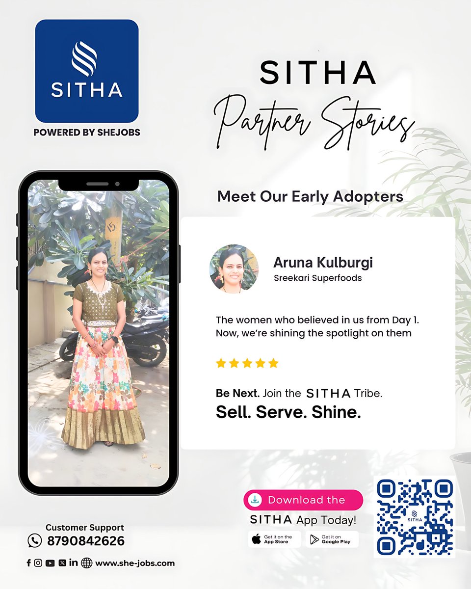 SheJobs's tweet photo. SITHA Partner Stories ✨
Real women. Real stories. Real success.
Are you a passionate entrepreneur or skilled service provider? Join SITHA today!
Android: https://t.co/cdzupZFUzl
iOS: https://t.co/VXD6Fibnak
#SITHA #app #SheJobs #womenempowerment #womeninbusiness https://t.co/CRirWmlRm4