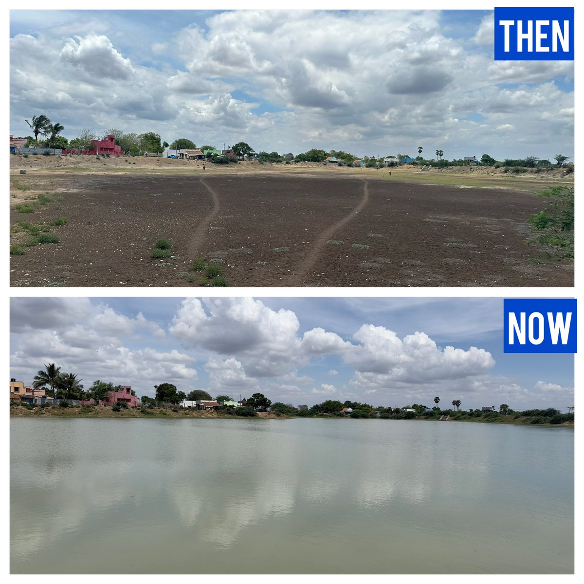 #BounceBackRamnad #SaveWater

இராமநாதபுரம் மாவட்டம் R.S மங்கலம் வட்டம் திருப்பாலக்குடி ஏரி சீரமைக்கும் முன்னும்  பின்னும் எடுத்த படங்கள்.

ஏரியின் அளவு: 13 acres
தண்ணீரின் அளவு: 25 crore litres.

நீரின்றி அமையாது உலகு,
நீர்நிலைகளின்றி அமையாது நீர்!

#WaterCrisis #MegaFoundations