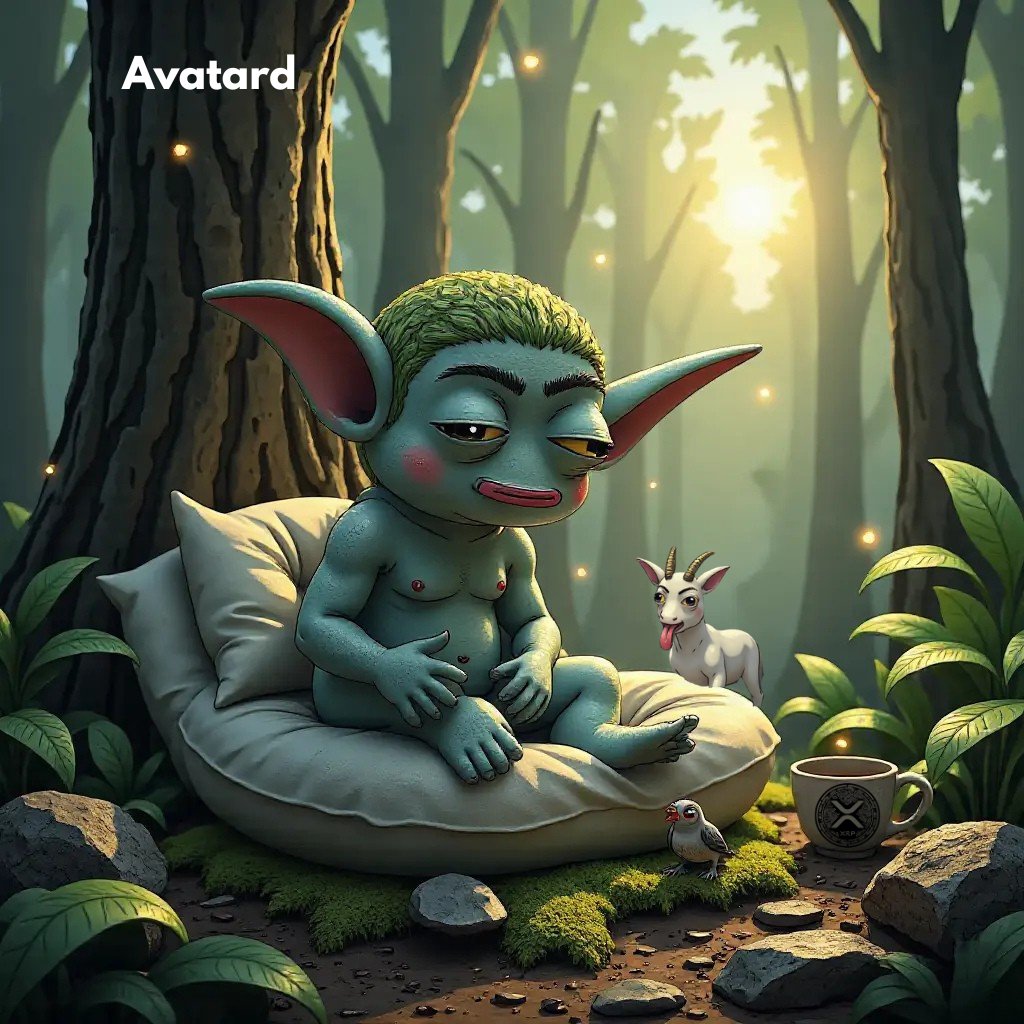 Avatardian's tweet image. Good morning lads!

When your forest meditation session is too chill 😌
#Avatard vibes: zen, weird, and mildly chaotic.
🧘‍♂️🦐☕🐐🌲✨