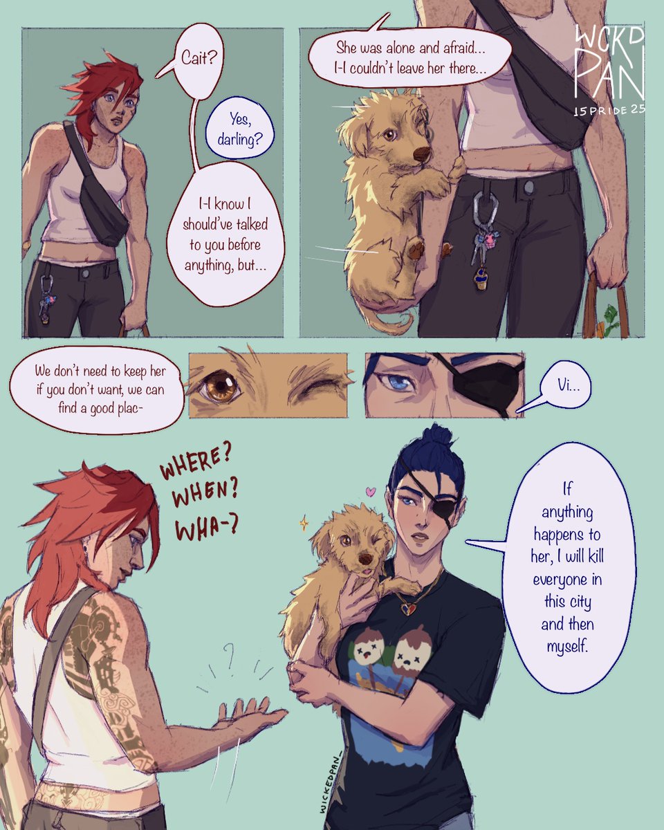 Pan🔞 (@wickedpan_) on Twitter photo Pride Month Day 15: CaitVi adopting a puppy Prompted by GOM09/Meeshatron on red*it
Modern AU, established relationship. Vi was supposed to get some groceries but something happened on her way back 👀
I thought this for the #stillfantastic cute week by <a href="/stillcaitvi/">Still Fantastic</a> but I'm late 😭 Pride Month Day 15: CaitVi adopting a puppy Prompted by GOM09/Meeshatron on red*it
Modern AU, established relationship. Vi was supposed to get some groceries but something happened on her way back 👀
I thought this for the #stillfantastic cute week by <a href="/stillcaitvi/">Still Fantastic</a> but I'm late 😭