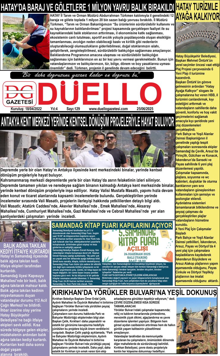 25.06.2025 (Çarşamba) Haftanın Öne Çıkan Haberleri #hatay #antakya #defne #samandağ #yayladağı #kırıkhan #hassa #iskenderun #erzin #payas #dörtyol #altınözü #kumlu #reyhanlı