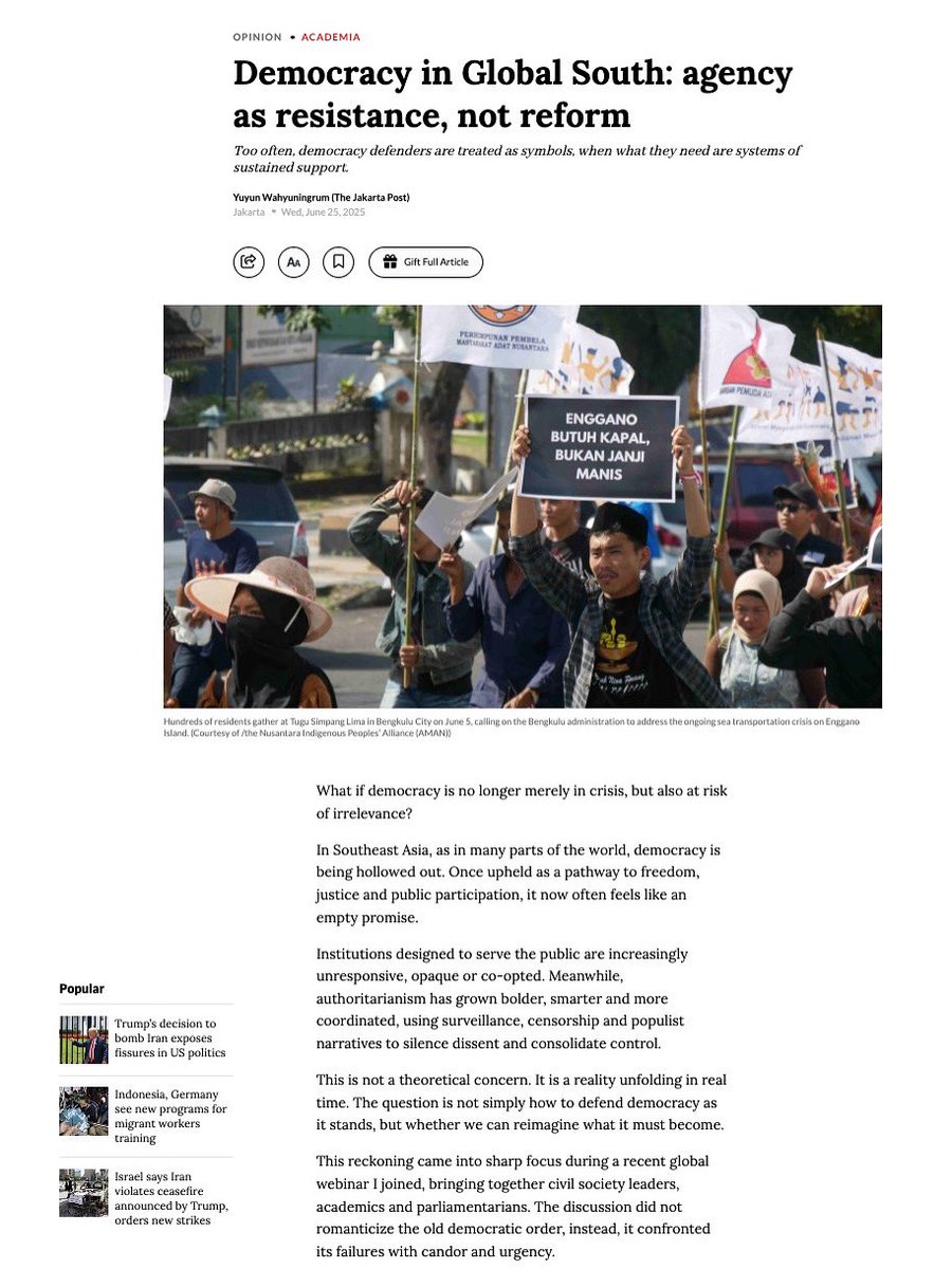 Yuyun Wahyuningrum (@wahyuningrum) on Twitter photo sharing with you my op-ed today in The Jakarta Post, 25.06.2025 Link: thejakartapost.com/opinion/2025/0… sharing with you my op-ed today in The Jakarta Post, 25.06.2025 Link: thejakartapost.com/opinion/2025/0…