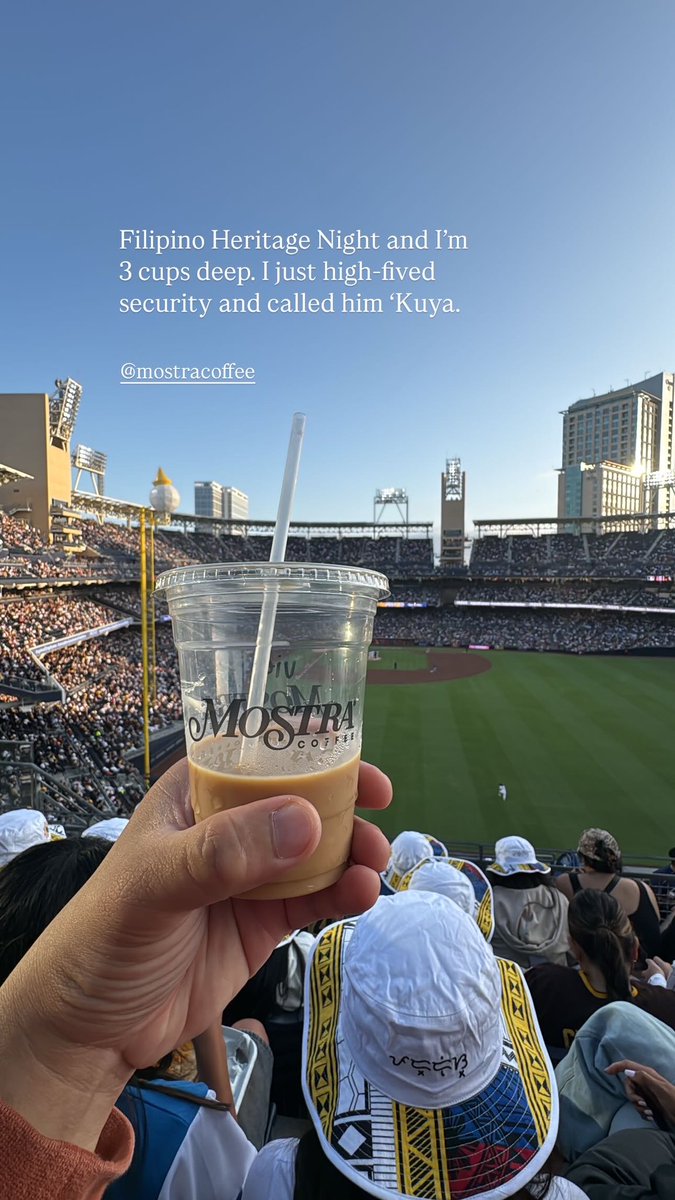 Filipino Heritage Night at Petco Park hosted by Mostra Coffee!