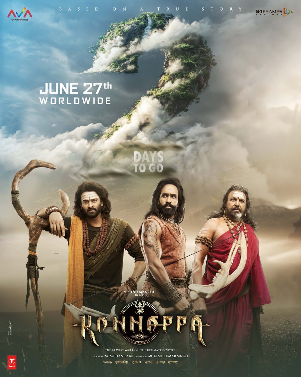 A soul chosen by destiny, not by birth!

In 2 days, witness #Kannappa, the extraordinary tale of unwavering faith that transcended life, death, and the divine! 

Har Har Mahadev 🔱
Har Ghar Mahadev 🔥

#Kannappa27thJune #KannappaMovie