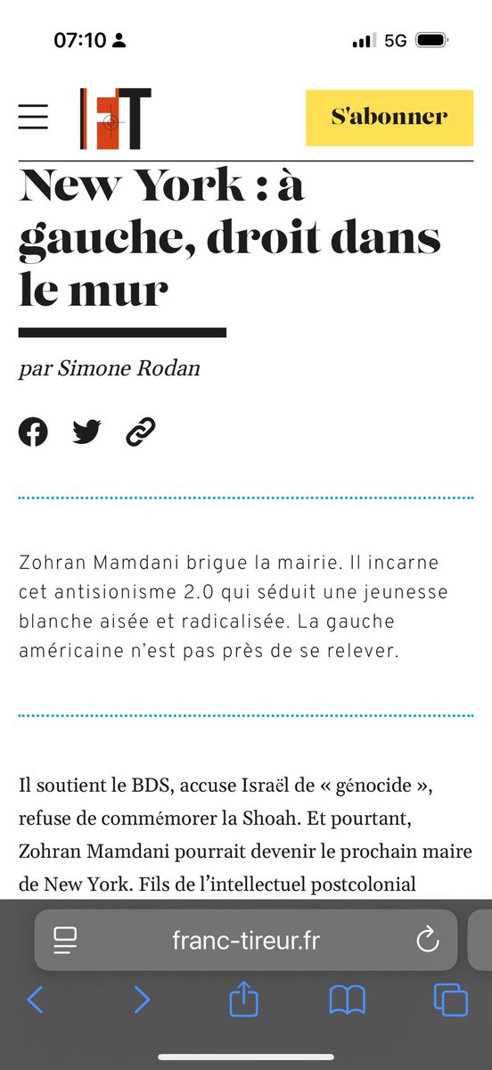 CarolineFourest's tweet image. À New-York, ville refuge, les démocrates ont élu un candidat violemment anti-sioniste et proche des frères pour la mairie… C’est dire si l’Amérique s’enfonce dans la polarisation. Surpris ? Pas si vous lisez @franctireurmag. 
Car là aussi  un article de @srodan l’avait vu venir…