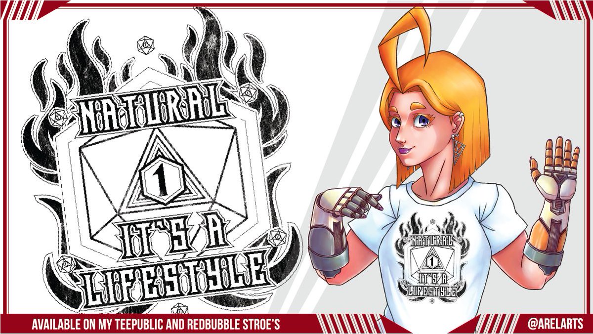 ArelArts's tweet photo. New Nat 1 design on TeePublic & Redbubble!
Perfect for everyone who, like me, just canโt roll a 20 because 1 is apparently the only GODDAMN NUMBER on a 20sided die๐ก
Link to the shop in the bio
check out my other designs my girls are here too
#nat1 #criticalfail #rpg #dice #dnd https://t.co/XrRDL8VEeX