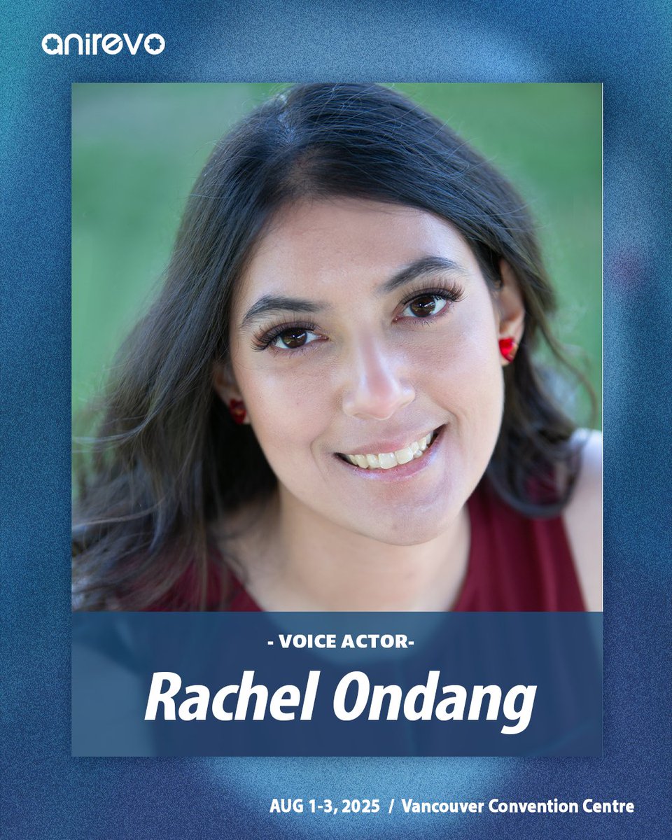 AnimeRevCanada's tweet image. 🎙️@RachelOndangVO is coming to #ARV2025!
A graduate of On The Mic Training known for voicing Emiko in RivalsXOX!, Rachel is a rising voice actor honing her skills across animation, video games and audiobooks.
Meet her in person at Anirevo this summer!
#OTM