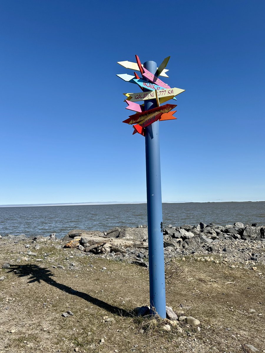 The GAC #NorthernTour25 has reached the Arctic Ocean! Today we paid a visit to #Tuktoyaktuk, NWT where we got a warm reception by local leaders and the hamlet community. We were briefed on challenges of climate change and shoreline erosion, permafrost exposure, pingos &amp; more.