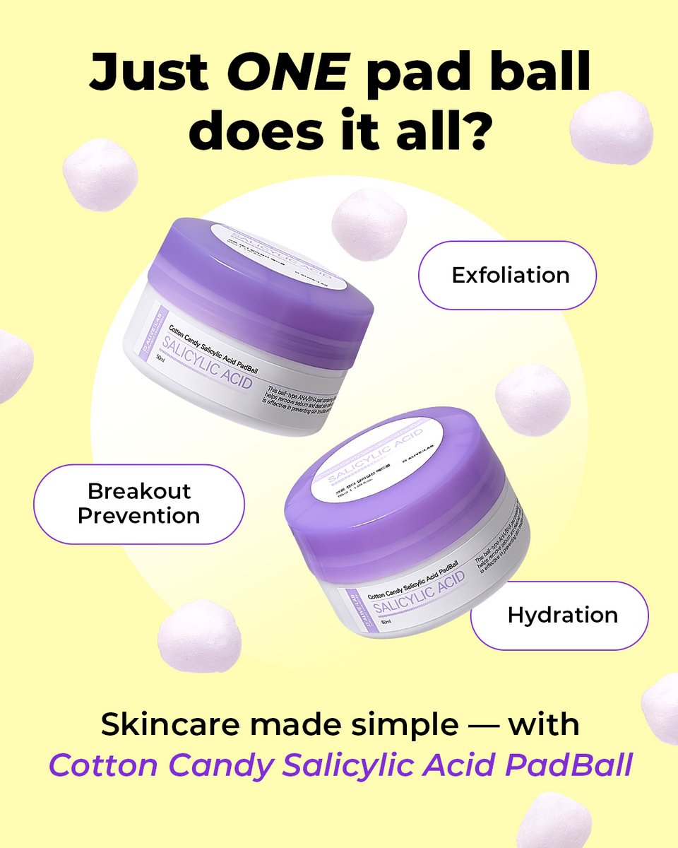 Just one Pad Ball is all you need 🟣

✔️Exfoliation
Gently removes dead skin cells
✔️Breakout Prevention
Helps prevent breakouts by clearing sebum
✔️Hydration
Leaves your skin moisturized.

Available on🛒
linkon.id/alivelab_global

#alivelab #skincare #koreanskincare #kbeauty