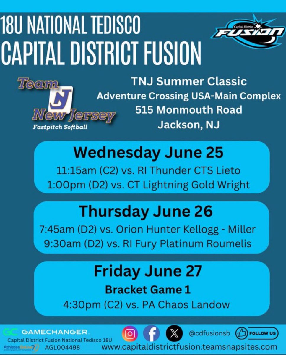 Emily Aiossa (@emilyaiossa) on Twitter photo Canāt wait to be back on the field starting tomorrow at Team New Jersey!!! Come watch us play! ā¬ļøā¬ļø
<a href="/CDFusionSB/">Capital District Fusion Softball</a> Canāt wait to be back on the field starting tomorrow at Team New Jersey!!! Come watch us play! ā¬ļøā¬ļø
<a href="/CDFusionSB/">Capital District Fusion Softball</a>