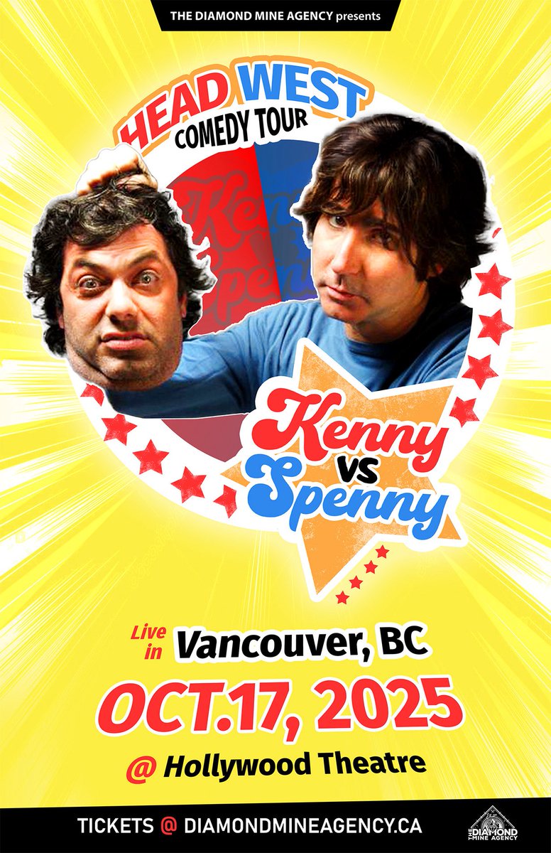 📣 Just Announced 📣

🎤 Kenny VS Spenny “Head West Comedy Tour” Live October 17 2025 At Hollywood Theatre 🎤

🍿 Advance Ticket Information Available Via hollywoodtheatre.ca/events/kenny-v… 🍿