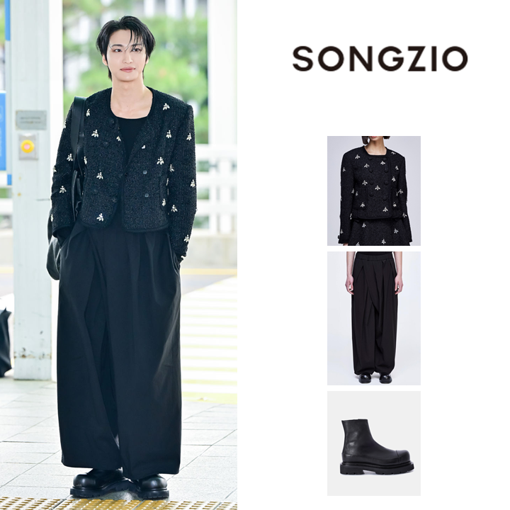CELEB_ST__ALL's tweet photo. [에이티즈 성화]

- 공항패션
- 브랜드 : 송지오 우먼 (SONGZIO WOMAN) / 송지오 옴므 (SONGZIO HOMME)
- 모델 : 자켓_WH2JK307BK / 팬츠_SH3PT316BK / 신발_SG5AS702BK

#에이티즈 #에이티즈성화 #성화 #송지오 #송지오우먼 #송지오옴므 #ATEEZ #ATEEZFASHION #박성화 #SEONGHWA #ATEEZSEONGHWA https://t.co/WNPfiV9Wu5