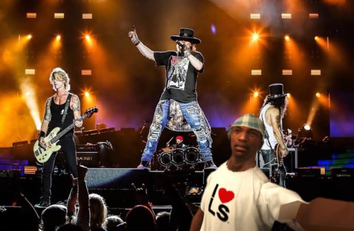Poconemilgrau's tweet photo. Minha mãe: “Quem vendeu os móveis da casa??” 

Eu no Show do Guns N' Roses na Arena Pantanal: https://t.co/7lGMZPqQuP