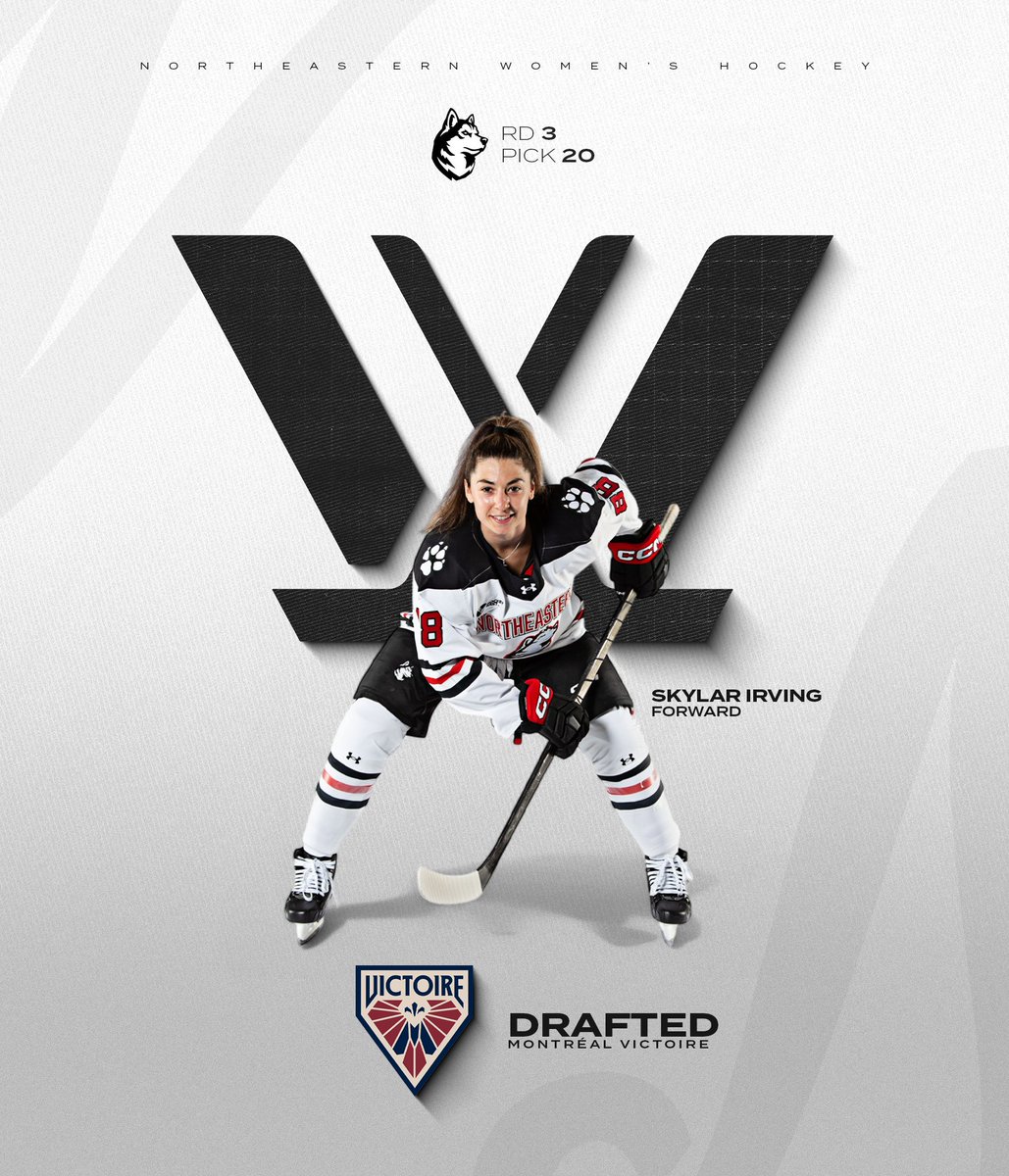 Northeastern Women’s Hockey (@gonuwhockey) on Twitter photo Montréal may we introduce you to Skylar HER-ving!
Skylar Irving is headed to <a href="/PWHL_Montreal/">Victoire de Montréal</a>! Montréal may we introduce you to Skylar HER-ving!
Skylar Irving is headed to <a href="/PWHL_Montreal/">Victoire de Montréal</a>!