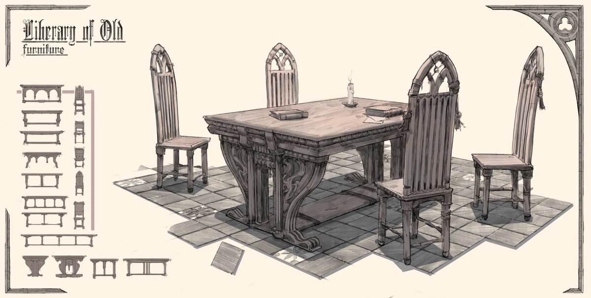 Apestogeth's tweet image. Table.
#conceptart