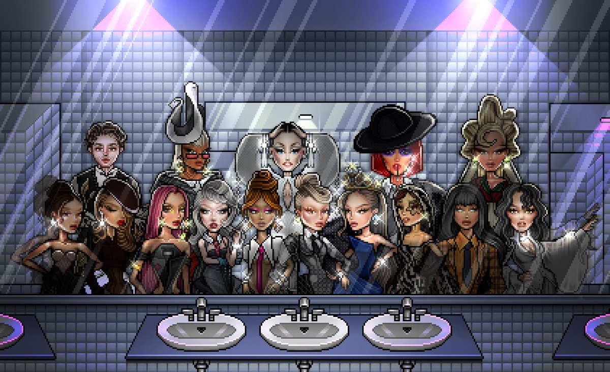 Official photo of the Met Gala bathroom with some guests
#TheMetGalaHF