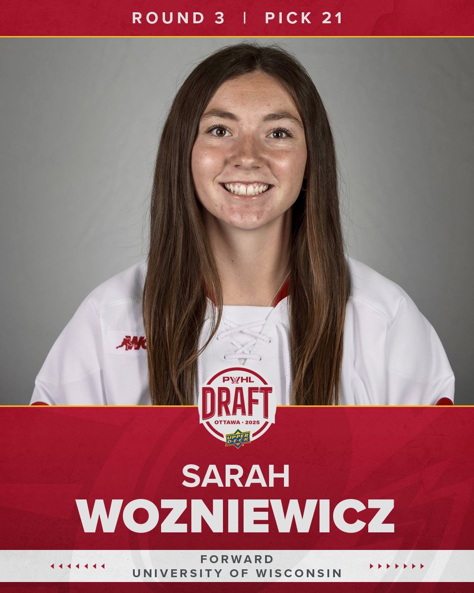 WOZ IS HEADING NORTH!

With our third round, 21st overall selection we select forward Sarah Wozniewicz.