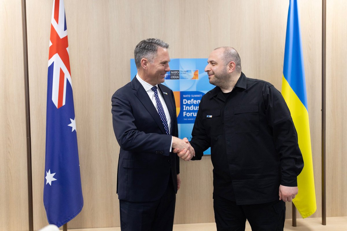 RichardMarlesMP's tweet image. Australia remains steadfast in its support for Ukraine.
Pleased to reaffirm our commitment with @rustem_umerov on the sidelines of the @NATO Summit today.