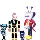 ThisRhax's tweet image. My chromebook darkner as a sprite, his name is Robort