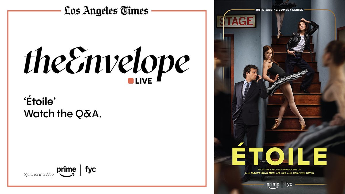 Earlier this month, <a href="/etoileonprime/">Etoile</a> stars Gideon Glick  and Luke Kirby joined <a href="/thefilmgoer/">Matt Brennan</a> for a screening and Q&amp;A of the ballet drama’s recent finale. 🩰✨ #Étoile

Relive the conversation! latimes.com/screenings/env…