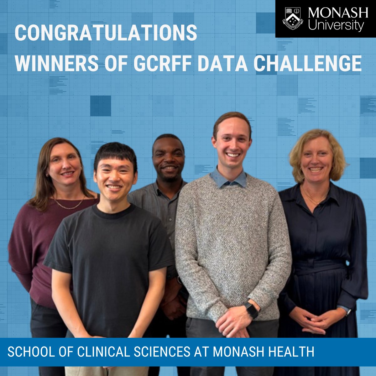Monash University School of Clinical Sciences (@scsmonash) on Twitter photo Celebrating the @SCS_Monash team who have won <a href="/The_GCRFF/">The Global Cardiovascular Research Funders Forum</a> Data Challenge. Their data science team analysed 200K+ global research grants, revealing major gaps in cardiovascular funding.
🔗 Read more: bit.ly/3T9QprA
#CardiovascularResearch #DataScience #GCRFF Celebrating the @SCS_Monash team who have won <a href="/The_GCRFF/">The Global Cardiovascular Research Funders Forum</a> Data Challenge. Their data science team analysed 200K+ global research grants, revealing major gaps in cardiovascular funding.
🔗 Read more: bit.ly/3T9QprA
#CardiovascularResearch #DataScience #GCRFF