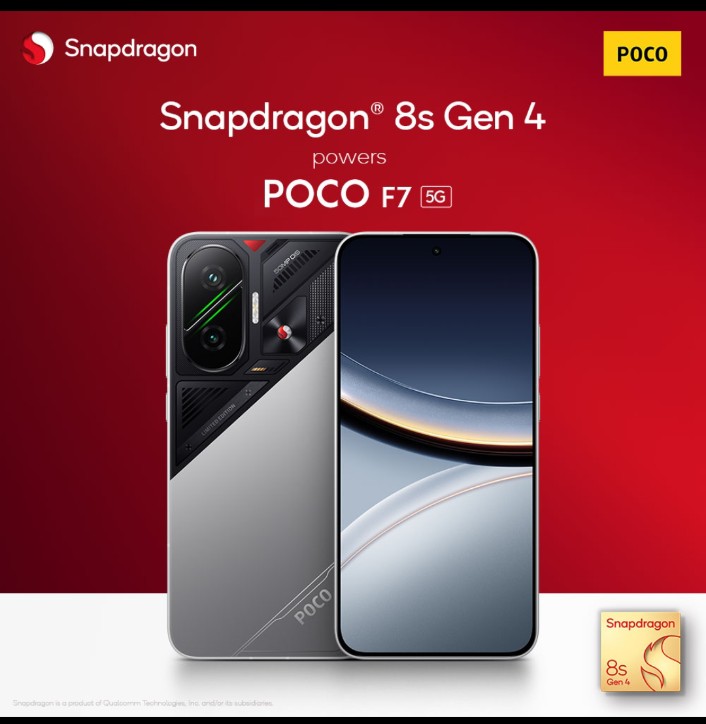 div364's tweet photo. POCO F7 comes with the all new Snapdragon 8s Gen 4 processor 
#POCOF75G #AllPowerNoBS #Flipkart https://t.co/zePTHgk7Vy