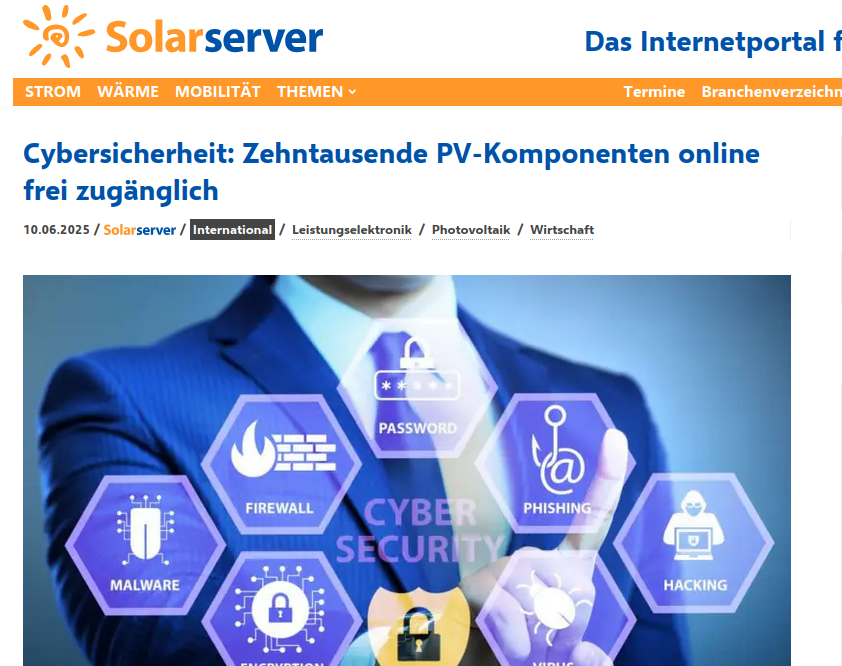 personenprofil's tweet photo. #Cybersicherheit: #Zehntausende #PV-#Komponenten #online frei #zugänglich

#NovaScotiaPower Confirms #Ransomware #Attack, 280k Notified of #DataBreach

@BSI_Bund warnt -- auch weil (2024) nur  21 % der #Energieunternehmen "ihre Cyber-Hygiene als ausgezeichnet" einschätzen. https://t.co/ZqhuzdJrde